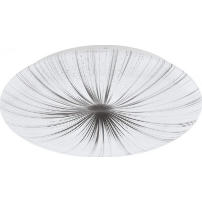 室内顶灯 Eglo Nieves 24W 3000K 暖光. 圆形的 形状 Ø 41 cm. 客厅, 饭厅 和 卧室. 复杂的 风格. 钢 和 塑料. 白色的 和 银 颜色