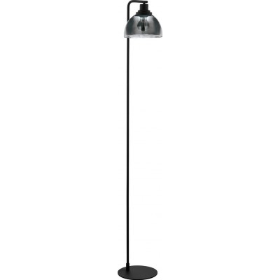 125,95 € Spedizione Gratuita | Lampada da pavimento Eglo Beleser 60W 151×26 cm. Acciaio. Colore nero e nero trasparente