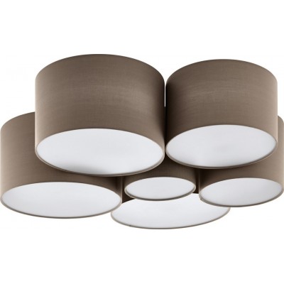 269,95 € Spedizione Gratuita | Lampada da soffitto Eglo Pastore 1 240W Ø 99 cm. Acciaio e tessile. Colore bianca e grigio