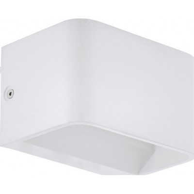 49,95 € Free Shipping | Indoor wall light Eglo Sania 4 6W 3000K Warm light. Cubic Shape 13×8 cm. Bathroom, office and work zone. Modern and design Style. Aluminum. White Color