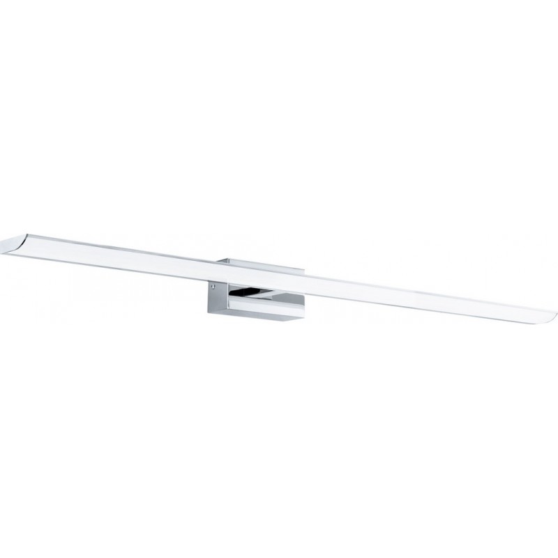 139,95 € Free Shipping | Furniture lighting Eglo Tabiano C 21W 2700K Very warm light. Extended Shape 91×7 cm. Mirror lamp Bathroom. Modern and design Style. Steel and Plastic. White, plated chrome and silver Color
