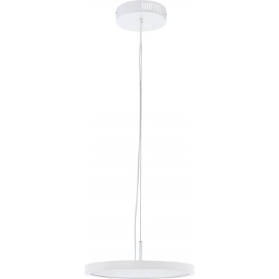 Hanging lamp Eglo Cerignola C 21W 2700K Very warm light. Round Shape Ø 40 cm. Living room, kitchen and dining room. Modern, sophisticated and design Style. Steel, Aluminum and Plastic. White Color