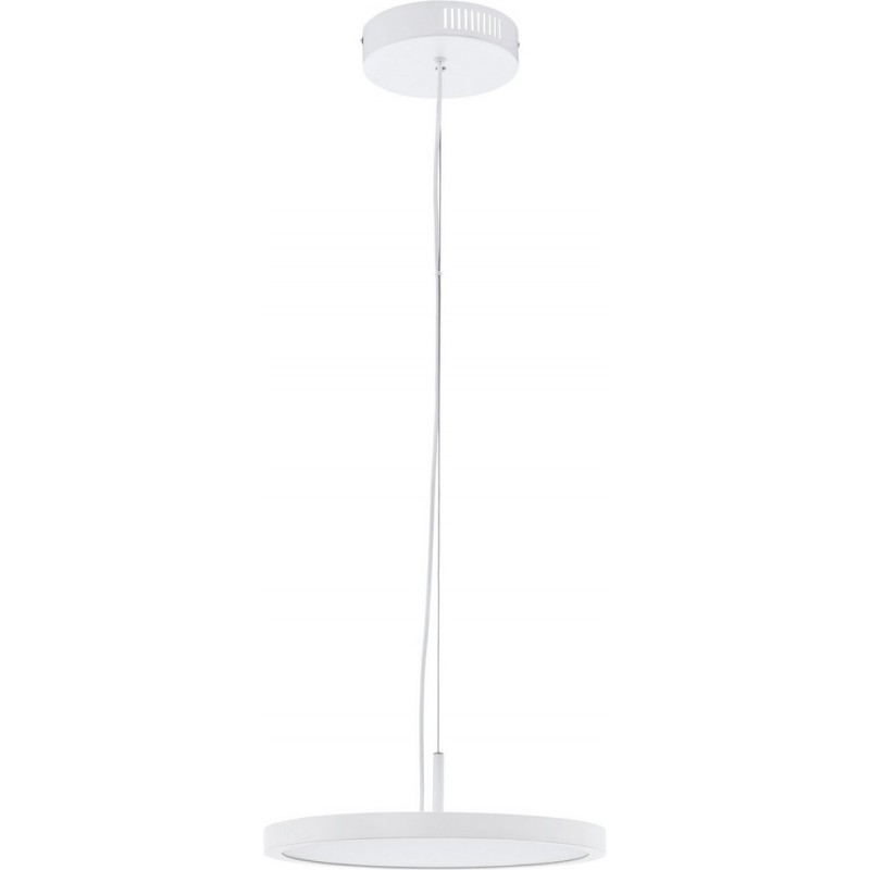 159,95 € Free Shipping | Hanging lamp Eglo Cerignola C 21W 2700K Very warm light. Round Shape Ø 40 cm. Living room, kitchen and dining room. Modern, sophisticated and design Style. Steel, Aluminum and Plastic. White Color