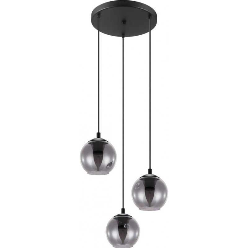 119,95 € 免费送货 | 吊灯 Eglo Ariscani 120W 球形 形状 Ø 42 cm. 客厅 和 饭厅. 现代的, 复杂的 和 设计 风格. 钢. 黑色的 和 透明黑色 颜色