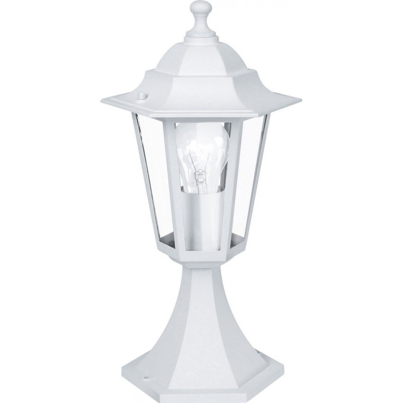 19,95 € Free Shipping | Luminous beacon Eglo Laterna 5 60W Conical Shape Ø 19 cm. Socket lamp Terrace, garden and pool. Retro and vintage Style. Aluminum and glass. White Color