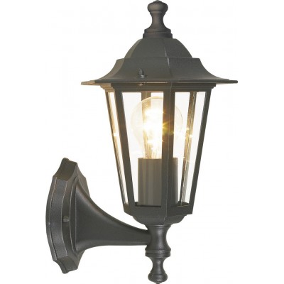 18,95 € Envio grátis | Aplique de parede ao ar livre Eglo Laterna 4 60W 32×17 cm. Alumínio e vidro. Cor preto