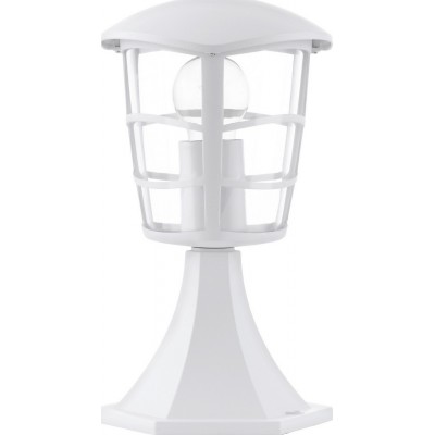 22,95 € Free Shipping | Luminous beacon Eglo Aloria 60W Conical Shape 30×17 cm. Socket lamp Terrace, garden and pool. Retro and vintage Style. Aluminum and plastic. White Color