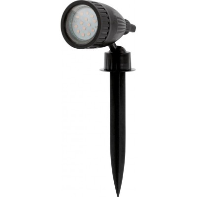 Flood and spotlight Eglo Nema 1 3W 19×12 cm. Stake lamp Plastic. Black Color