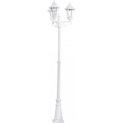 235,95 € Free Shipping | Streetlight Eglo Navedo 180W Conical Shape Ø 56 cm. Floor lamp Terrace, garden and pool. Retro and vintage Style. Aluminum and glass. White Color