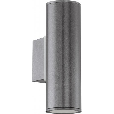 53,95 € Free Shipping | Outdoor wall light Eglo Riga 6W Cylindrical Shape 20×7 cm. Terrace, garden and pool. Modern and design Style. Steel and galvanized steel. Anthracite and black Color