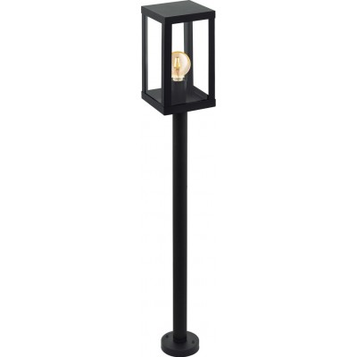 81,95 € Free Shipping | Streetlight Eglo Alamonte 1 60W Cubic Shape 102×15 cm. Floor lamp Terrace, garden and pool. Modern and design Style. Steel, galvanized steel and glass. Black Color
