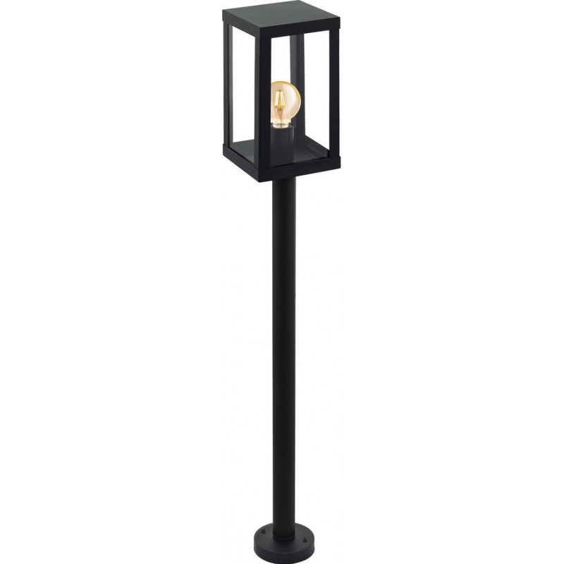 92,95 € Kostenloser Versand | Strassenlicht Eglo Alamonte 1 60W 102×15 cm. Stahl, verzinkter stahl und glas. Schwarz Farbe