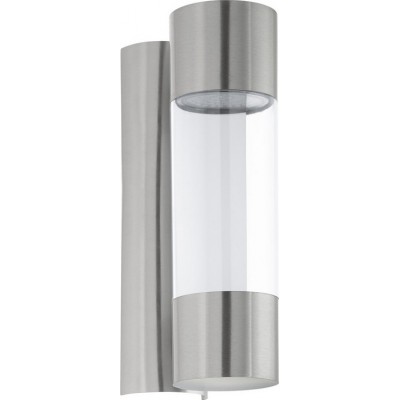 69,95 € Free Shipping | Outdoor wall light Eglo Robledo 7.5W 3000K Warm light. Cylindrical Shape 26×8 cm. Terrace, garden and pool. Modern and design Style. Steel, stainless steel and plastic. Stainless steel and silver Color