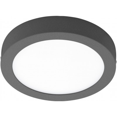 Outdoor lamp Eglo Argolis 16.5W 3000K Warm light. Round Shape Ø 22 cm. Wall and ceiling lamp Terrace, garden and pool. Modern and design Style. Aluminum and plastic. Anthracite, white and black Color