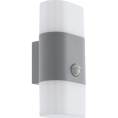 Outdoor wall light Eglo Favria 1 11W 3000K Warm light. Cylindrical Shape 26×13 cm. Terrace, garden and pool. Modern and design Style. Aluminum and plastic. White and silver Color