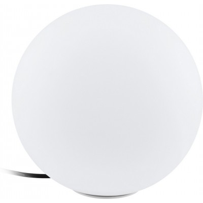 83,95 € Free Shipping | Furniture with lighting Eglo Monterolo 40W E27 Spherical Shape Ø 30 cm. Floor lamp Terrace, garden and pool. Modern and design Style. Plastic. White Color