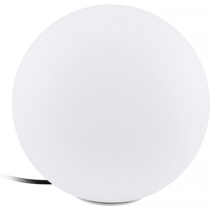 83,95 € Free Shipping | Furniture with lighting Eglo Monterolo 40W E27 Spherical Shape Ø 30 cm. Floor lamp Terrace, garden and pool. Modern and design Style. Plastic. White Color