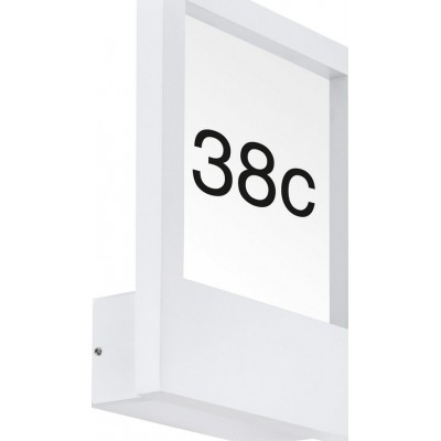 53,95 € Free Shipping | Outdoor wall light Eglo Monteros 28W Rectangular Shape 34×25 cm. Terrace, garden and pool. Modern and design Style. Aluminum, plastic and glass. White Color