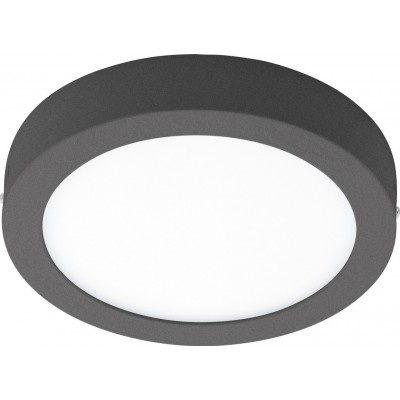94,95 € Free Shipping | Outdoor lamp Eglo Argolis C 16.5W 2700K Very warm light. Round Shape Ø 22 cm. Wall and ceiling lamp Terrace, garden and pool. Modern and design Style. Aluminum and plastic. Anthracite, white and black Color