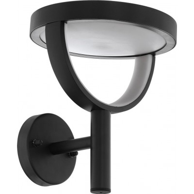 117,95 € Free Shipping | Outdoor wall light Eglo Francari C 15W 2700K Very warm light. Angular Shape 26×22 cm. Terrace, garden and pool. Modern, design and cool Style. Aluminum and plastic. White and black Color
