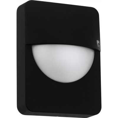 39,95 € Free Shipping | Outdoor wall light Eglo Salvanesco 28W Cubic Shape 24×18 cm. Terrace, garden and pool. Modern, design and cool Style. Aluminum and plastic. White and black Color