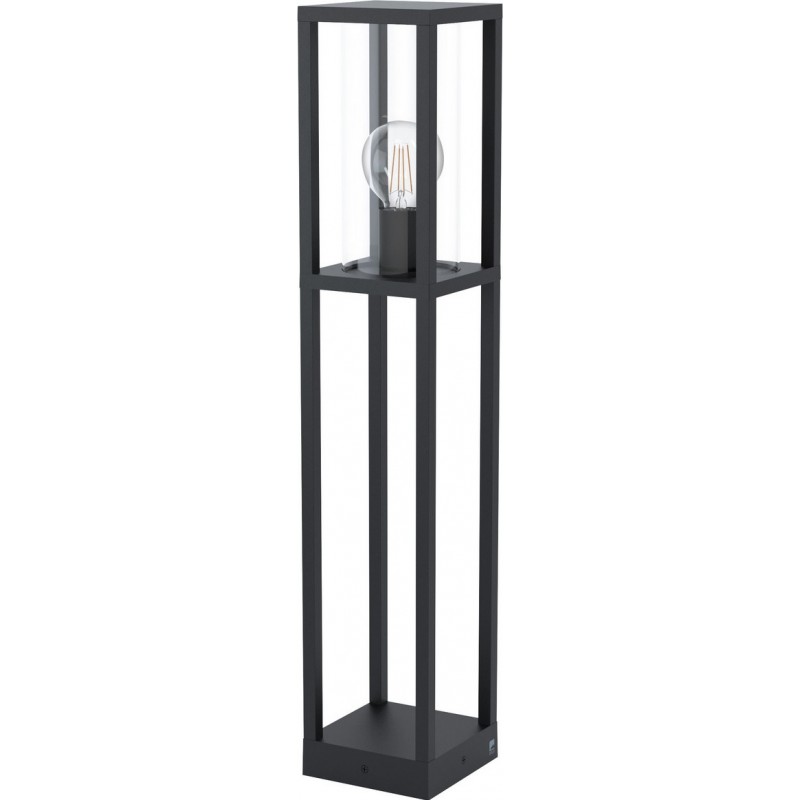 134,95 € Free Shipping | Luminous beacon Eglo Cascinetta 40W Cubic Shape 80×15 cm. Terrace, garden and pool. Modern and design Style. Aluminum and Glass. Black Color