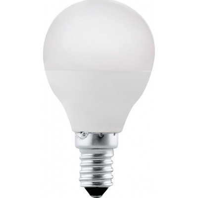 Ampoule LED Eglo LM LED E14 4W E14 LED P45 3000K Lumière chaude. Façonner Sphérique Ø 4 cm. Plastique. Couleur opale