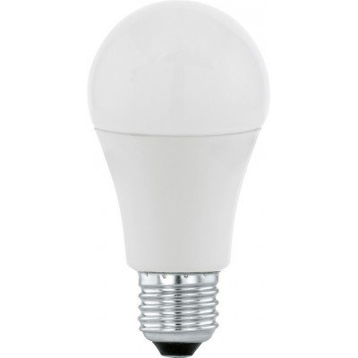 3,95 € Free Shipping | LED light bulb Eglo LM LED E27 10W E27 LED A60 3000K Warm light. Oval Shape Ø 6 cm. Plastic. Opal Color