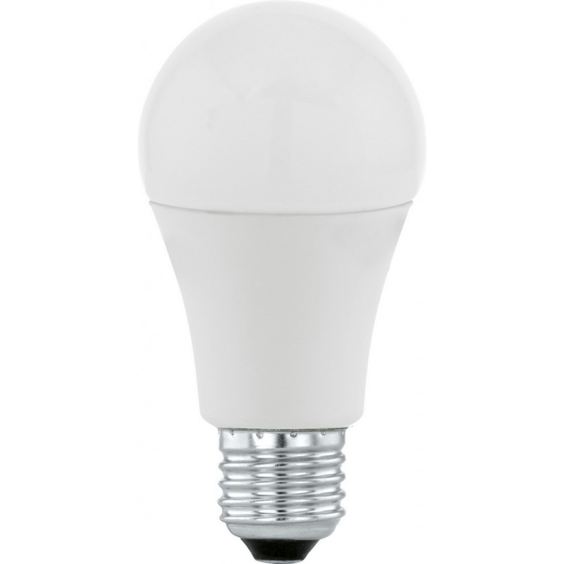 3,95 € Free Shipping | LED light bulb Eglo LM LED E27 12W E27 LED A60 3000K Warm light. Oval Shape Ø 6 cm. Plastic. Opal Color