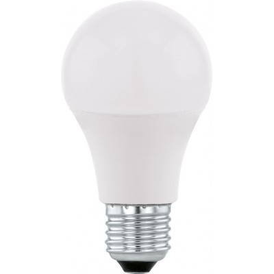 LED電球 Eglo LM LED E27 6W E27 LED A60 4000K ニュートラルライト. 楕円形 形状 Ø 6 cm. プラスチック. オパール カラー