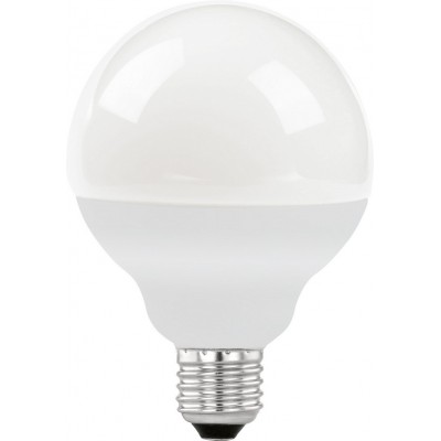 6,95 € Free Shipping | LED light bulb Eglo LM LED E27 12W E27 LED G90 4000K Neutral light. Spherical Shape Ø 9 cm. Plastic. Opal Color