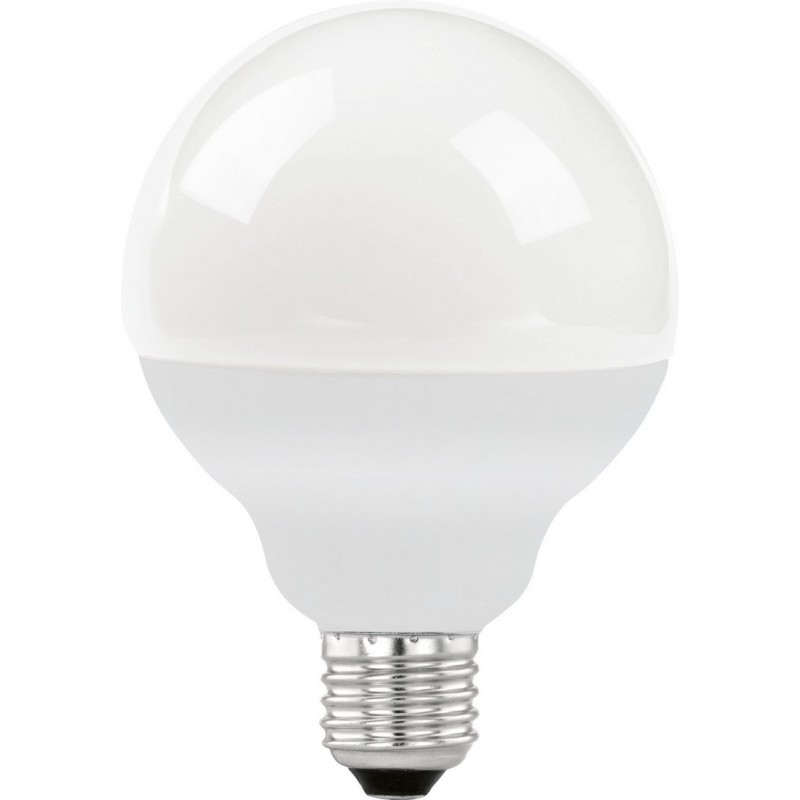 6,95 € Free Shipping | LED light bulb Eglo LM LED E27 12W E27 LED G90 4000K Neutral light. Spherical Shape Ø 9 cm. Plastic. Opal Color