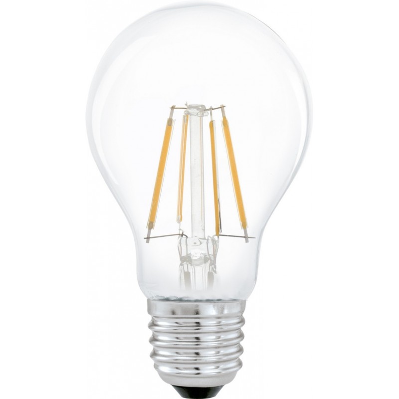 4,95 € Free Shipping | LED light bulb Eglo LM LED E27 4W E27 LED A60 2700K Very warm light. Spherical Shape Ø 6 cm. Glass