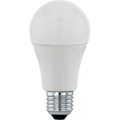 2 units box LED light bulb Eglo LM LED E27 6W E27 LED A60 3000K Warm light. Spherical Shape Ø 6 cm. Plastic. Opal Color