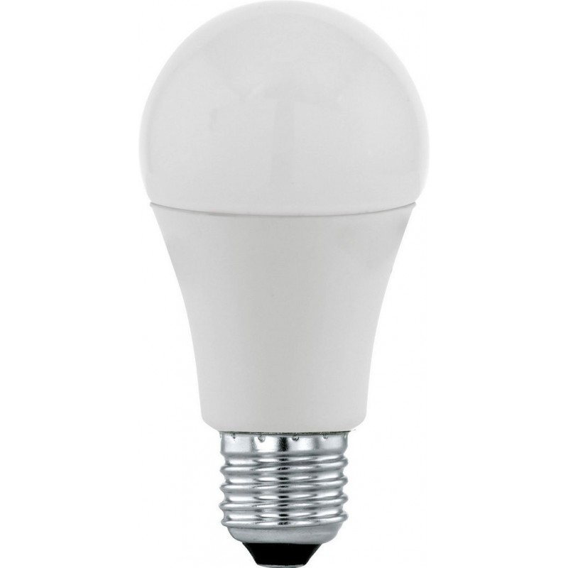 7,95 € Free Shipping | LED light bulb Eglo LM LED E27 6W E27 LED A60 3000K Warm light. Spherical Shape Ø 6 cm. Plastic. Opal Color