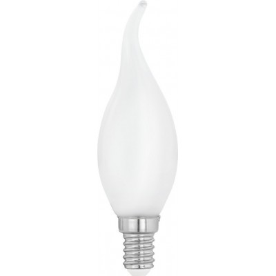 Ampoule LED Eglo LM LED E14 4W E14 LED CF35 2700K Lumière très chaude. Façonner Ovale Ø 3 cm. Verre. Couleur opale