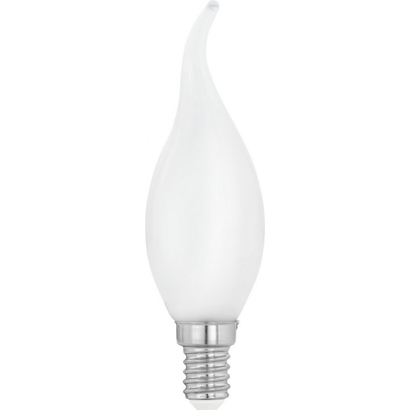 3,95 € Бесплатная доставка | Светодиодная лампа Eglo LM LED E14 4W E14 LED CF35 2700K Очень теплый свет. Овал Форма Ø 3 cm. Стекло. Опал Цвет