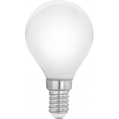 LED light bulb Eglo LM LED E14 4W E14 LED P45 2700K Very warm light. Spherical Shape Ø 4 cm. Glass. Opal Color