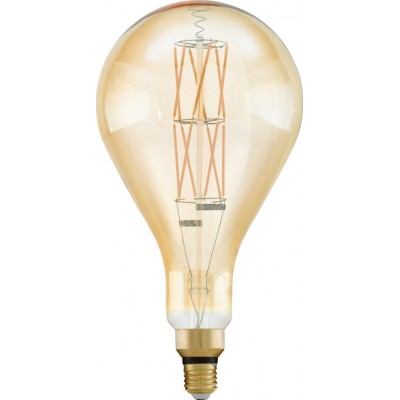 Ampoule LED Eglo LM LED E27 8W E27 LED PS160 2100K Lumière très chaude. Façonner Sphérique Ø 16 cm. Verre. Couleur orange