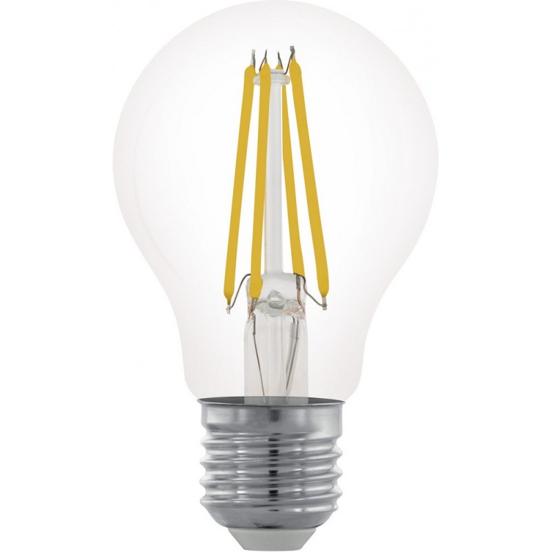 7,95 € Free Shipping | LED light bulb Eglo LM LED E27 6W E27 LED A60 2700K Very warm light. Oval Shape Ø 6 cm. Glass