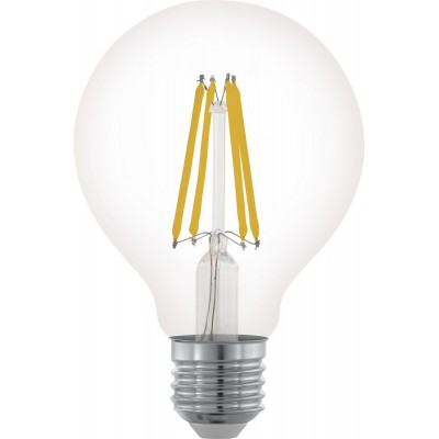 8,95 € Free Shipping | LED light bulb Eglo LM LED E27 6W E27 LED G80 2700K Very warm light. Oval Shape Ø 8 cm. Glass