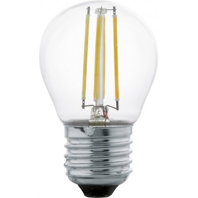 3,95 € Free Shipping | LED light bulb Eglo LM LED E27 4W E27 LED G45 2700K Very warm light. Spherical Shape Ø 4 cm. Glass