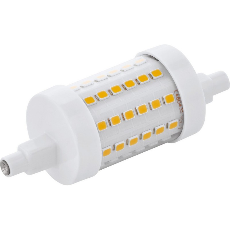 8,95 € Бесплатная доставка | Светодиодная лампа Eglo LM LED R7S 7W R7S LED 78MM 2700K Очень теплый свет. Цилиндрический Форма Ø 2 cm. Пластик