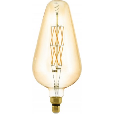 53,95 € Free Shipping | LED light bulb Eglo LM LED E27 8W E27 LED D165 2100K Very warm light. Oval Shape Ø 16 cm. Glass. Orange Color