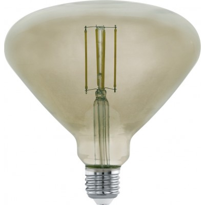 28,95 € Free Shipping | LED light bulb Eglo LM LED E27 4W E27 LED BR150 3000K Warm light. Conical Shape Ø 15 cm. Glass. Black and transparent black Color