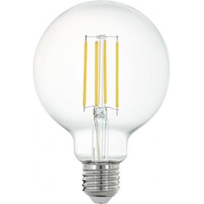 17,95 € Free Shipping | Remote control LED bulb Eglo LM LED E27 6W E27 LED G95 2700K Very warm light. Spherical Shape Ø 4 cm. Glass