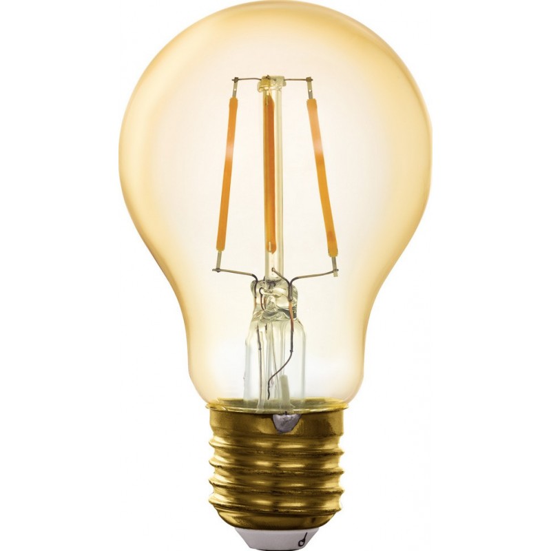 14,95 € Free Shipping | Remote control LED bulb Eglo LM LED E27 3W E27 LED A60 2200K Very warm light. Spherical Shape Ø 4 cm. Glass. Orange Color