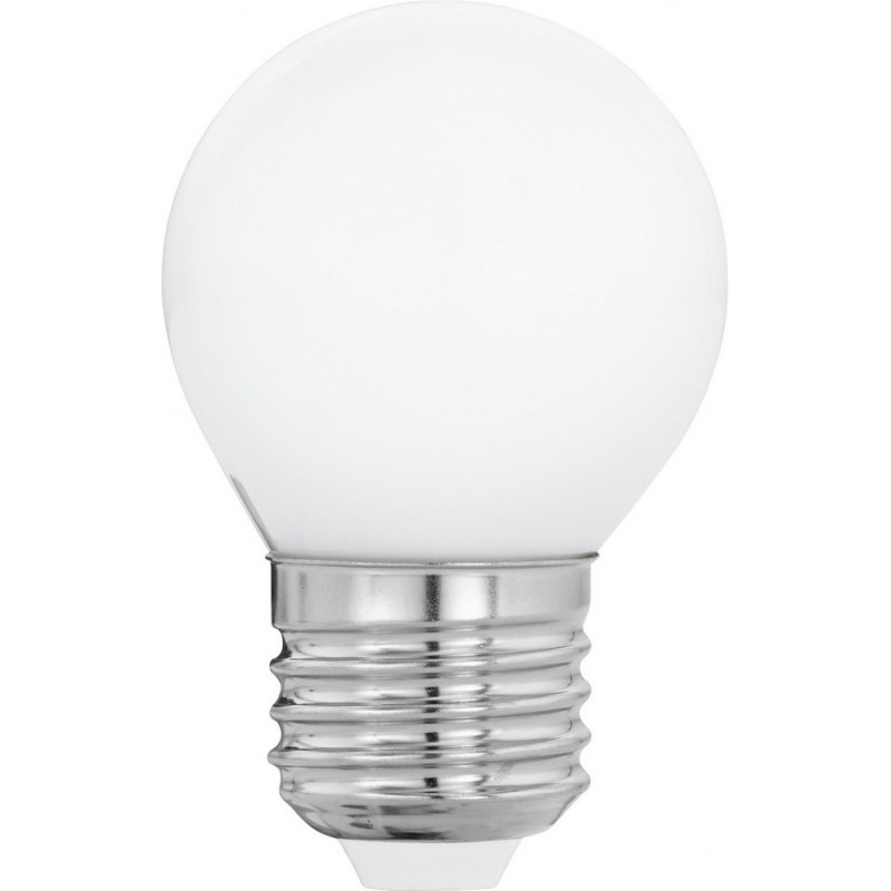 4,95 € Free Shipping | LED light bulb Eglo LM LED E27 4W E27 LED G45 4000K Neutral light. Spherical Shape Ø 4 cm. Glass. Opal Color