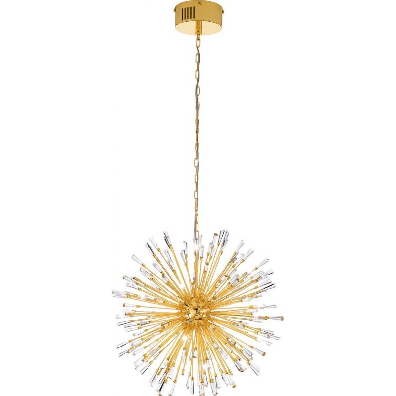 1 976,95 € Free Shipping | Chandelier Eglo Stars of Light Vivaldo 1 25.5W Spherical Shape Ø 68 cm. Living room and dining room. Sophisticated and design Style. Steel and Crystal. Golden Color