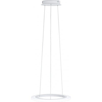 265,95 € Free Shipping | Hanging lamp Eglo Penaforte 18.5W 3000K Warm light. Pyramidal Shape Ø 39 cm. Living room and dining room. Sophisticated and design Style. Aluminum and plastic. White Color
